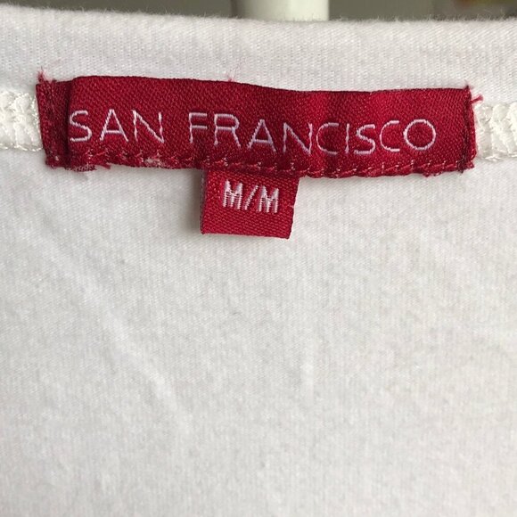 San Fransisco White Fringed Tank Top Sheer Scoop Neck Festival Summer Women's M - Picture 7 of 16